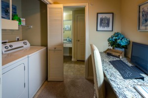 Two Bedroom Apartments for Rent in Conroe, TX - Model  Desk Nook & Laundry Room  